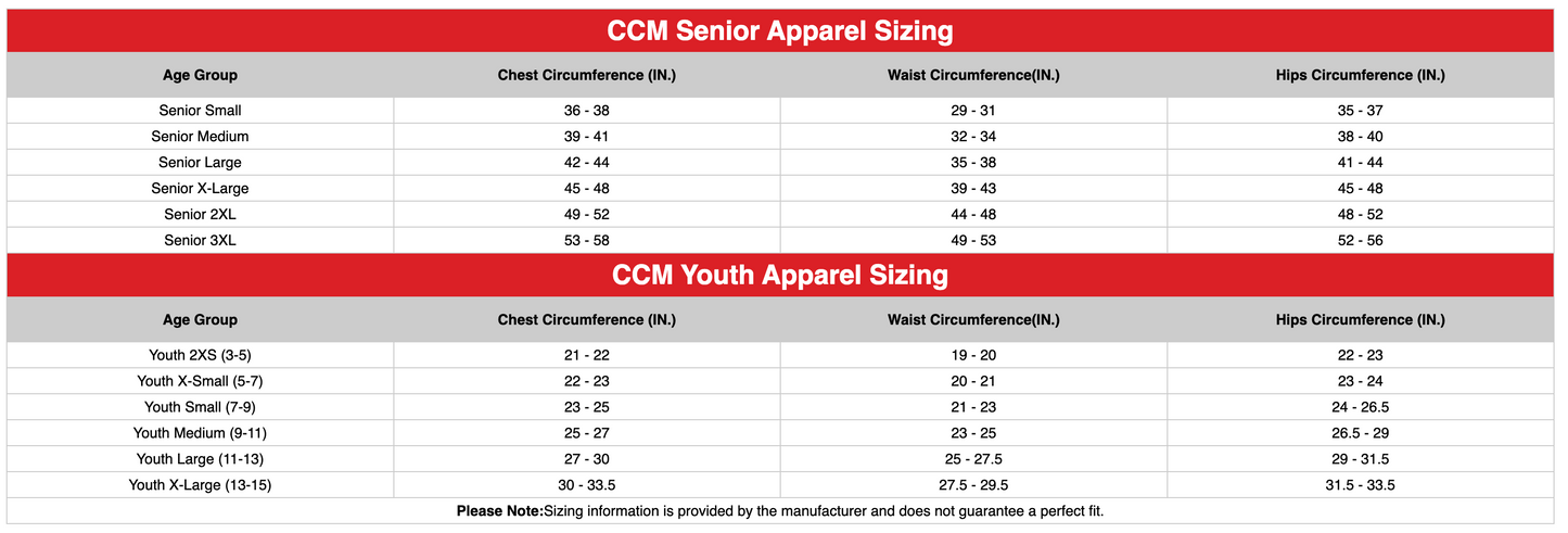 CCM Light Weight Rink Suit - YOUTH Pants