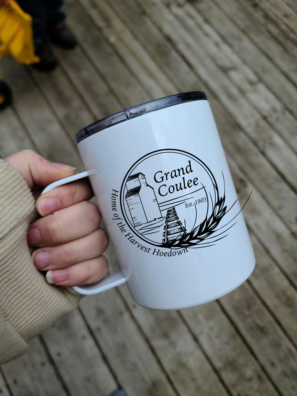 12 oz Camp Cup - Railway or Prairie Icons Graphic
