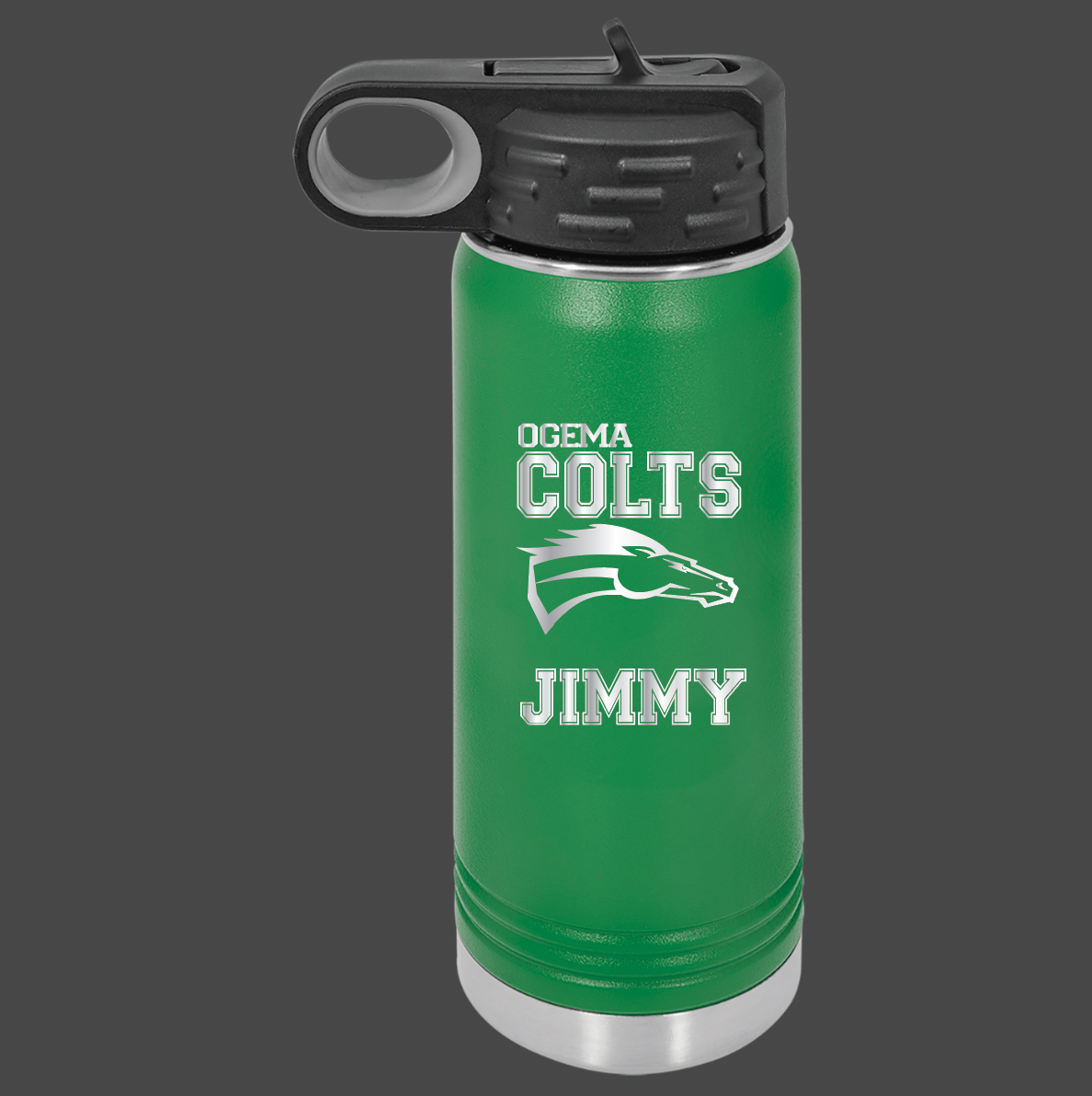 Ogema Colts - 20oz Engraved Water Bottle