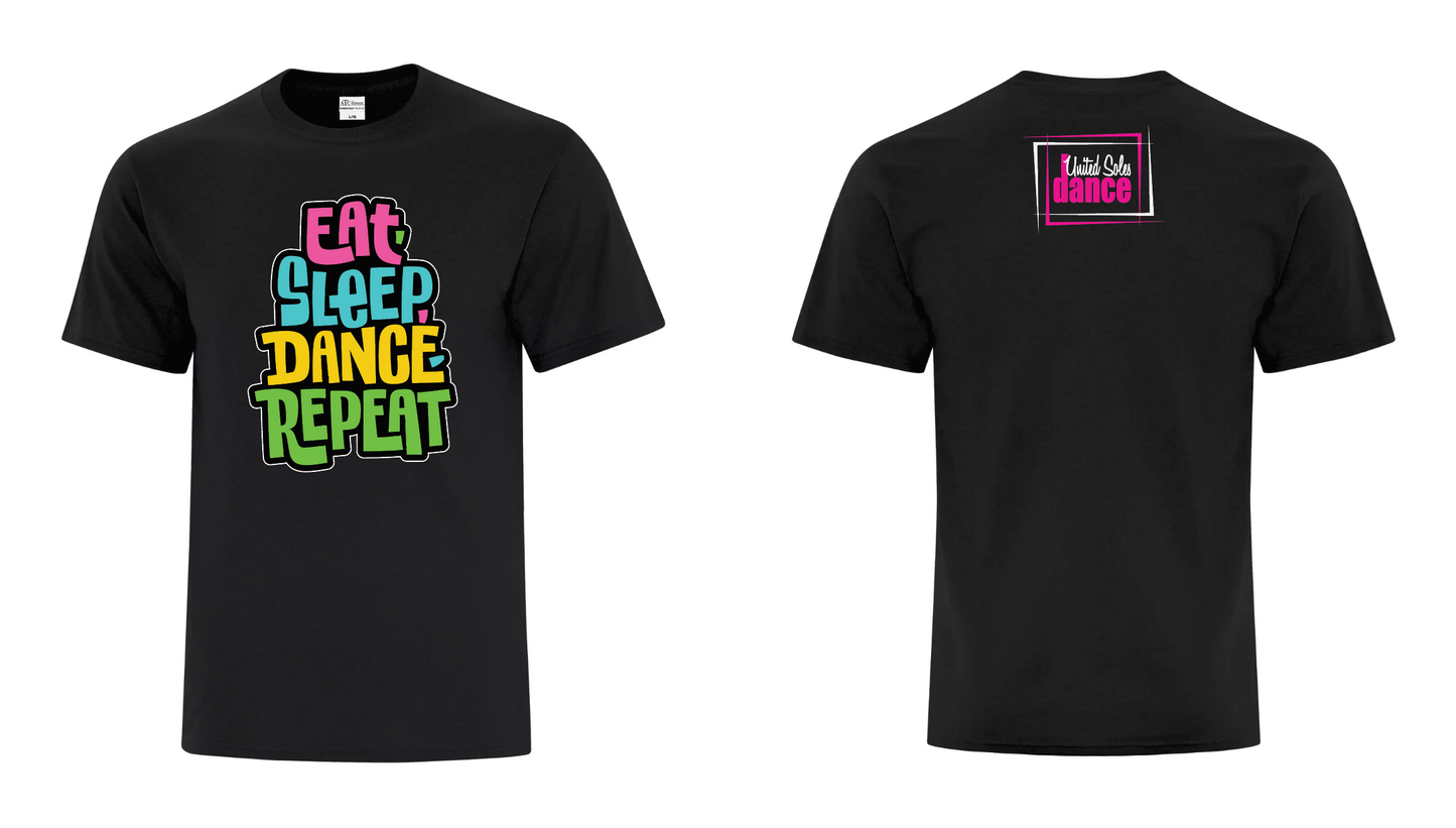 United Soles Dance - Eat Sleep Dance T-Shirt - Adult and Youth Sizing