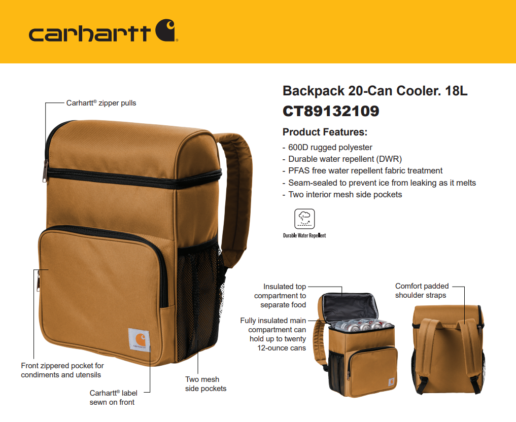 U18AA Wings - Carhartt Backpack Cooler