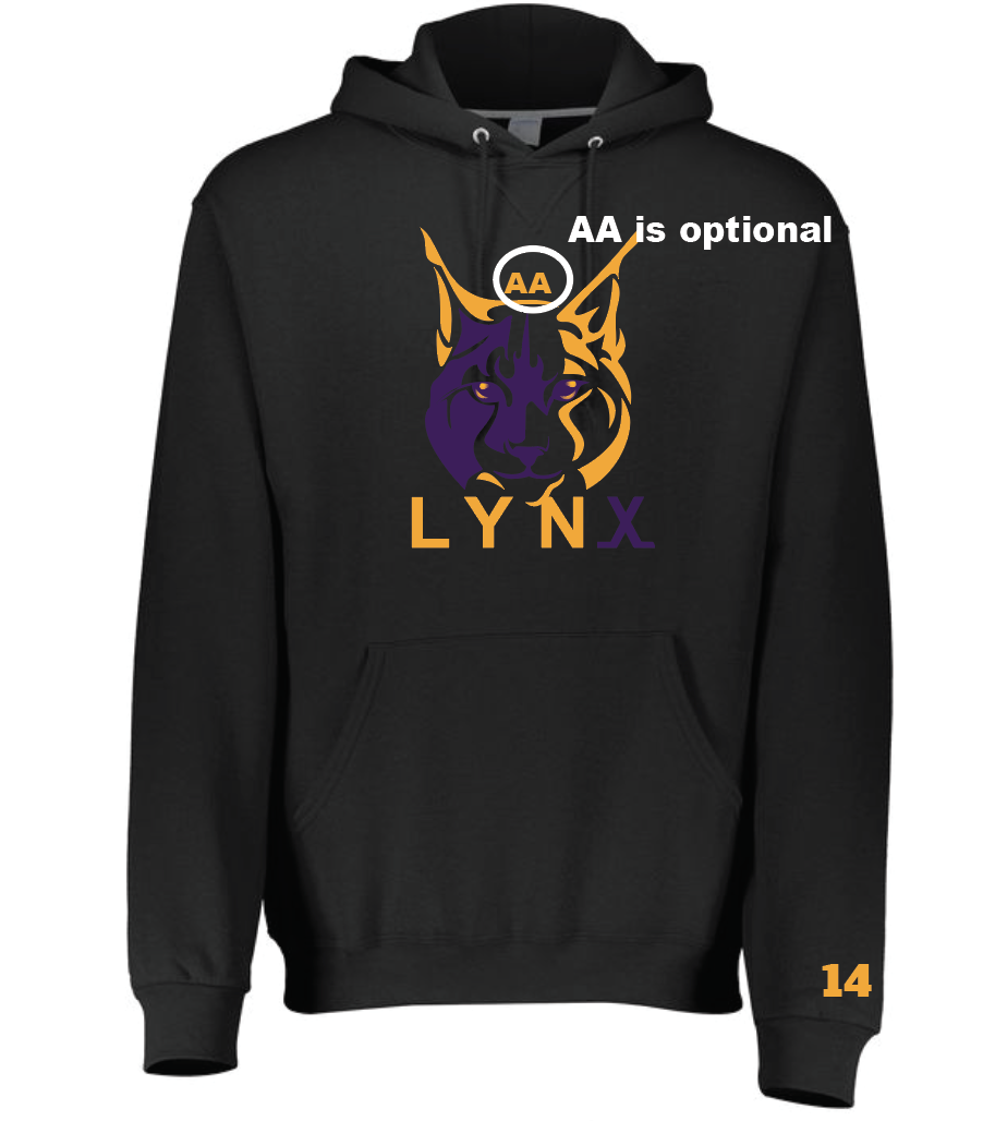 Russell hoodie - Adult Sizes - LYNX LOGO