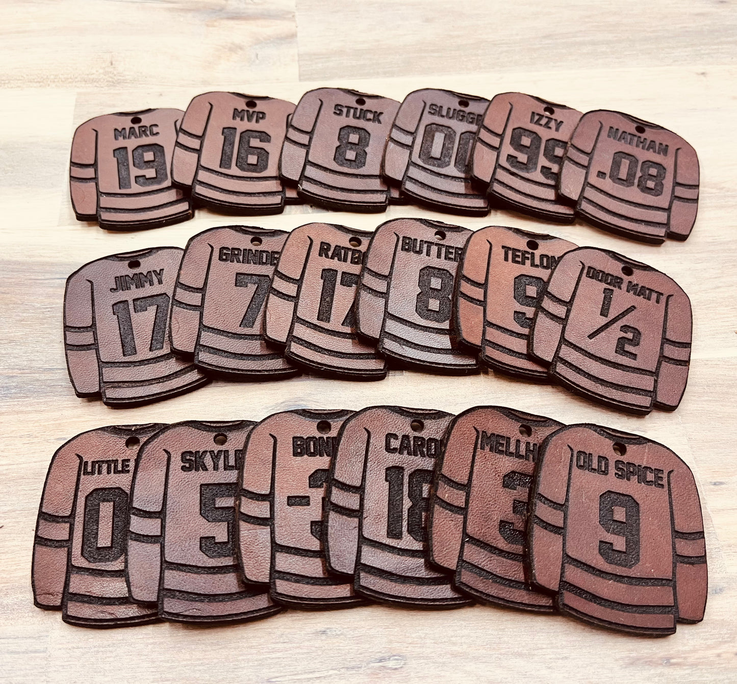 Customizable Jersey Keychain