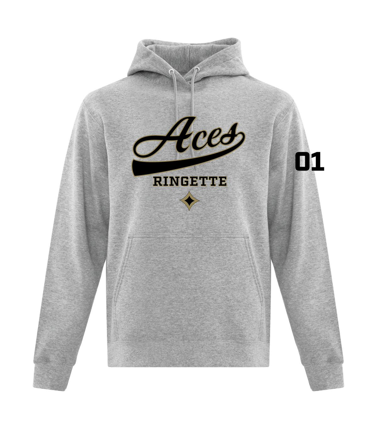 Aces Ringette - ATC Hoodie - Curly Logo ( Adult and Youth)