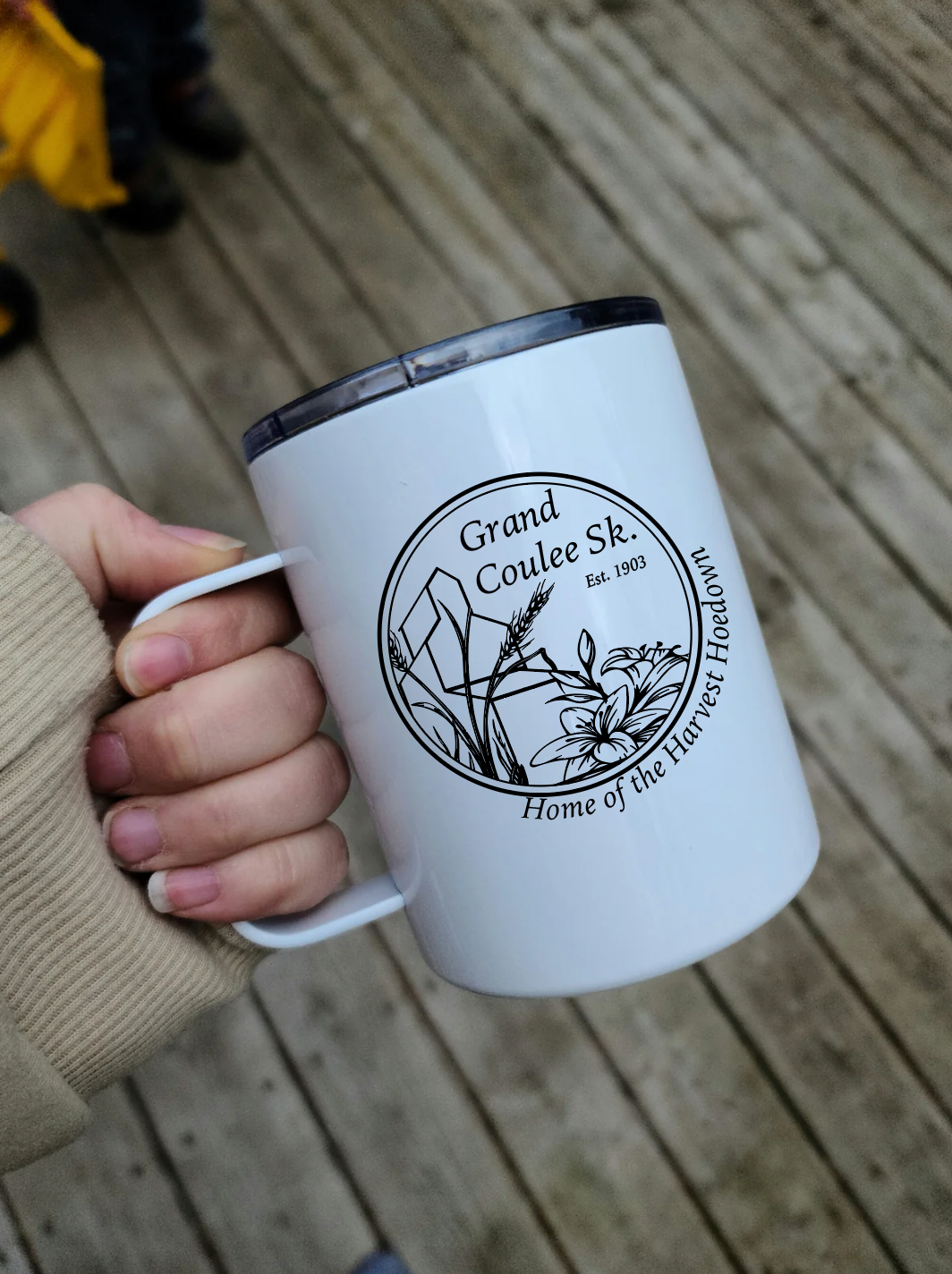 12 oz Camp Cup - Railway or Prairie Icons Graphic