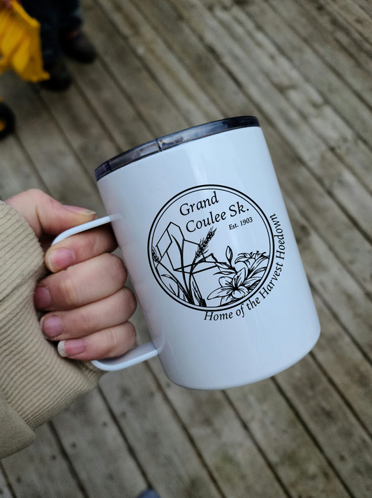 12 oz Camp Cup - Railway or Prairie Icons Graphic