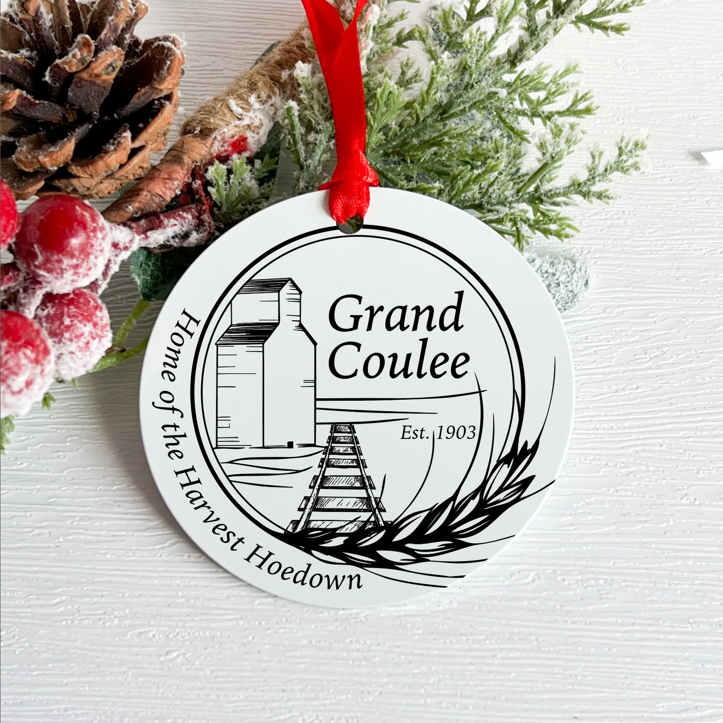 Christmas Ornament - Railway or Prairie Icons Graphic