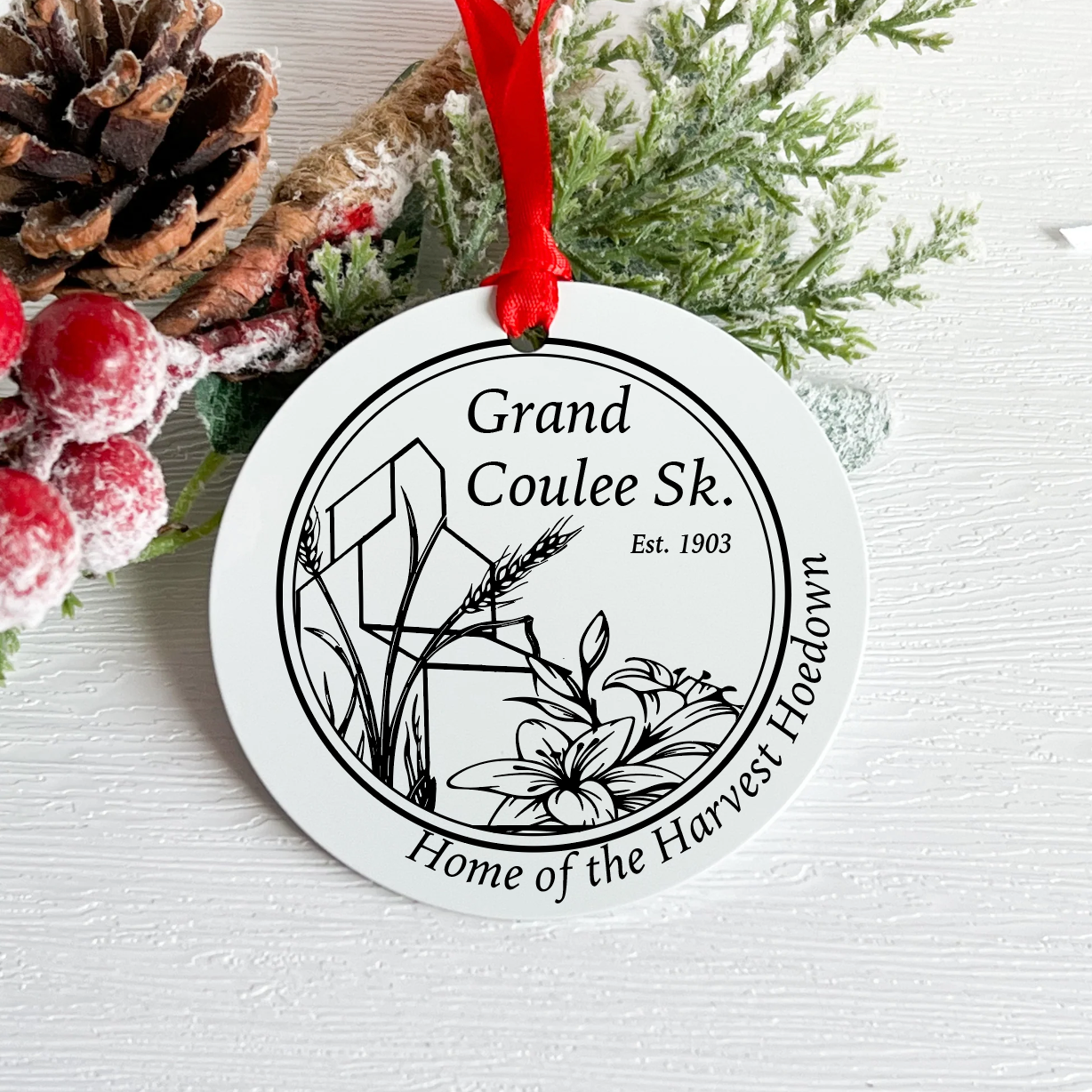 Christmas Ornament - Railway or Prairie Icons Graphic