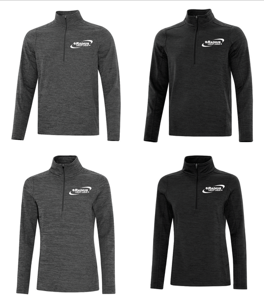 Athletic 1/4 Zip - Adult ( Grey, Black)
