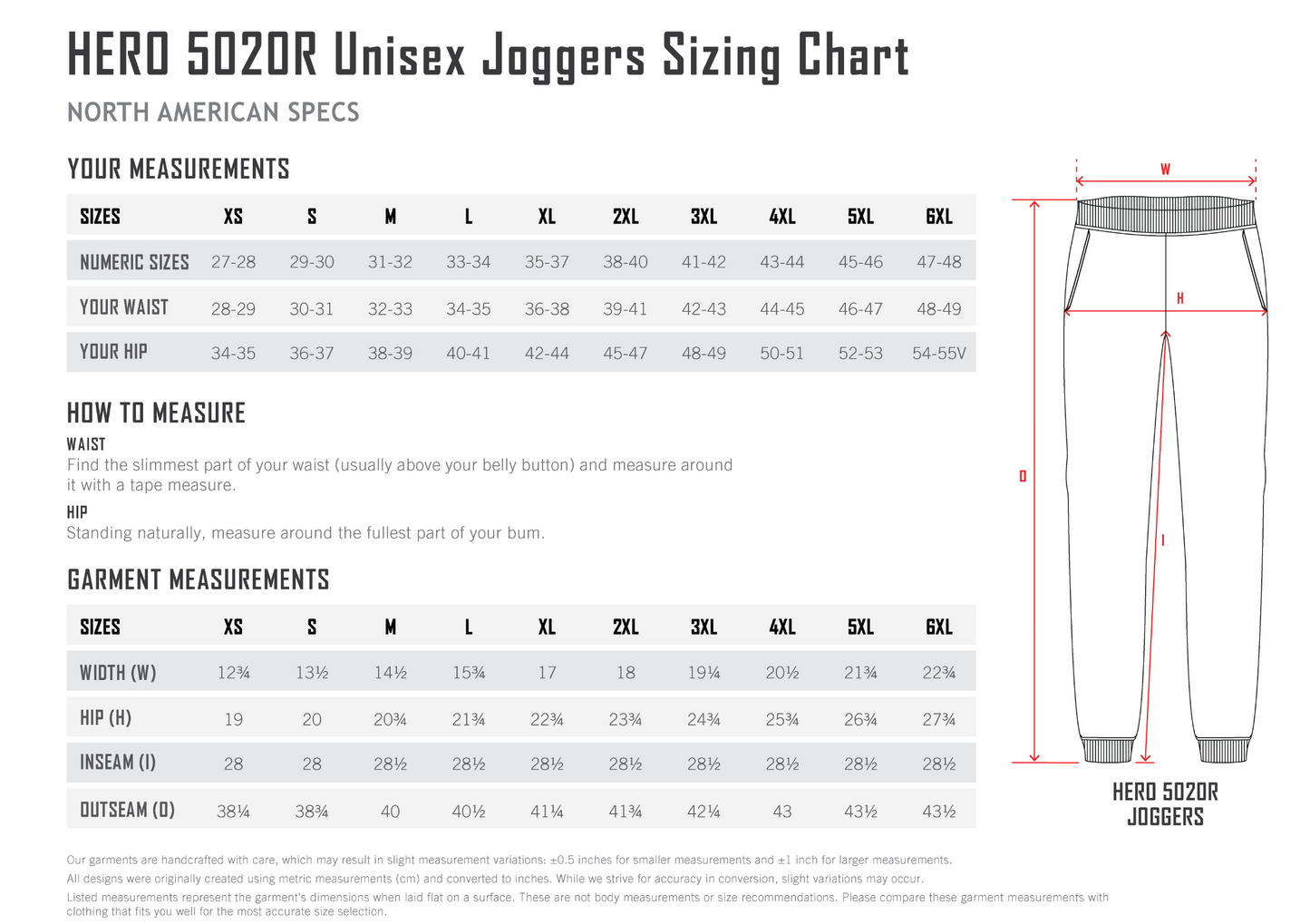 Just like Hero - Adult and Youth Sizes - Joggers