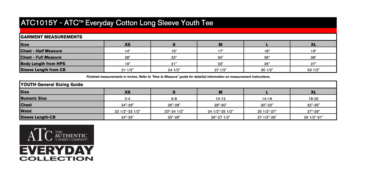 YG School - ATC Long Sleeve - School Logo( Adult and Youth)