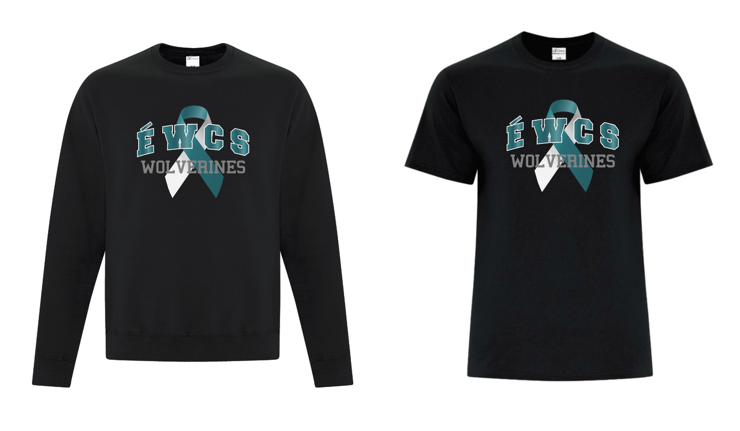 EWCS - Crew Neck or T-shirt - Cervical Cancer Support