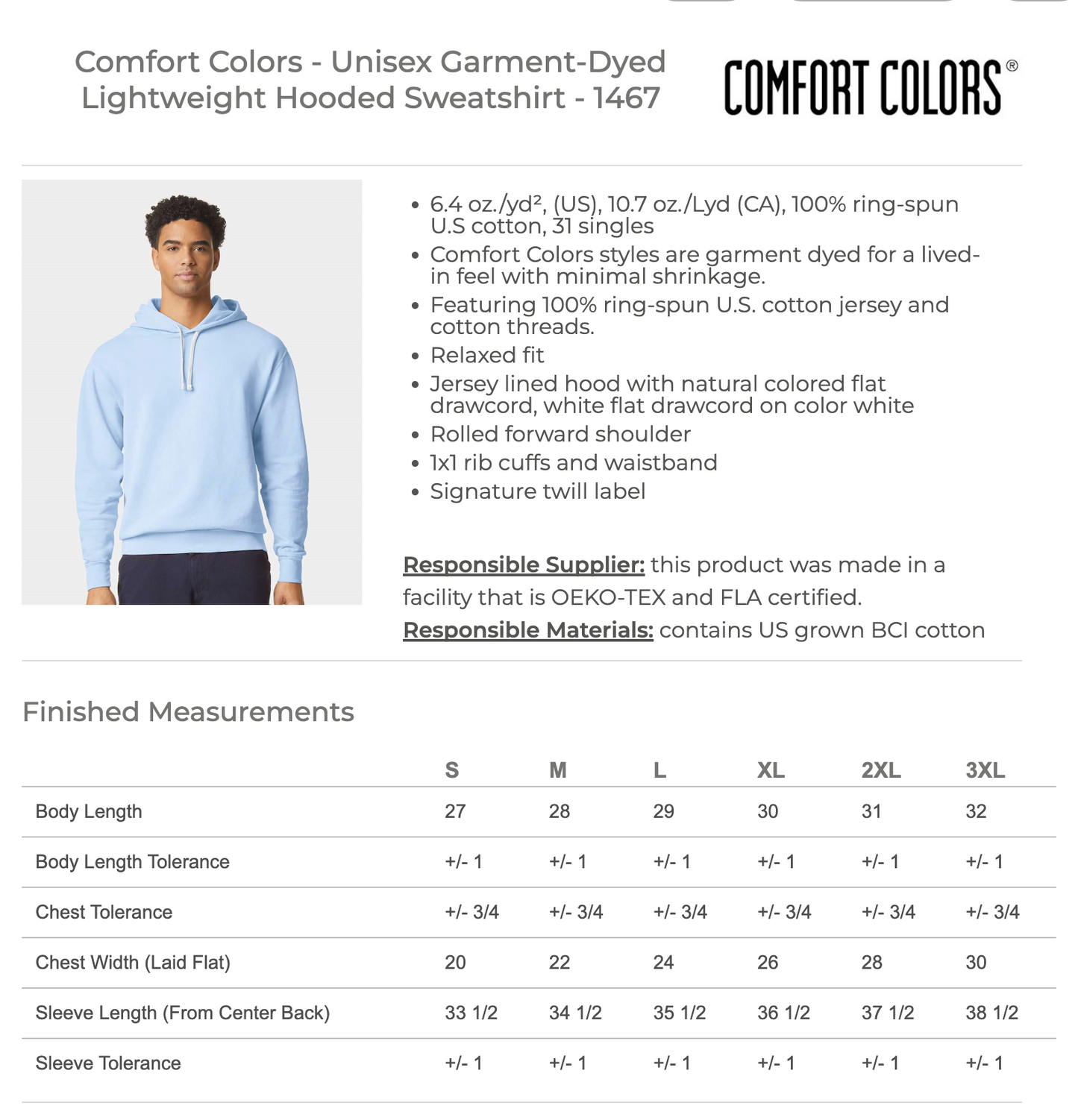 EWCS - Comfort Colors Hoodie - Wolverines Overlay