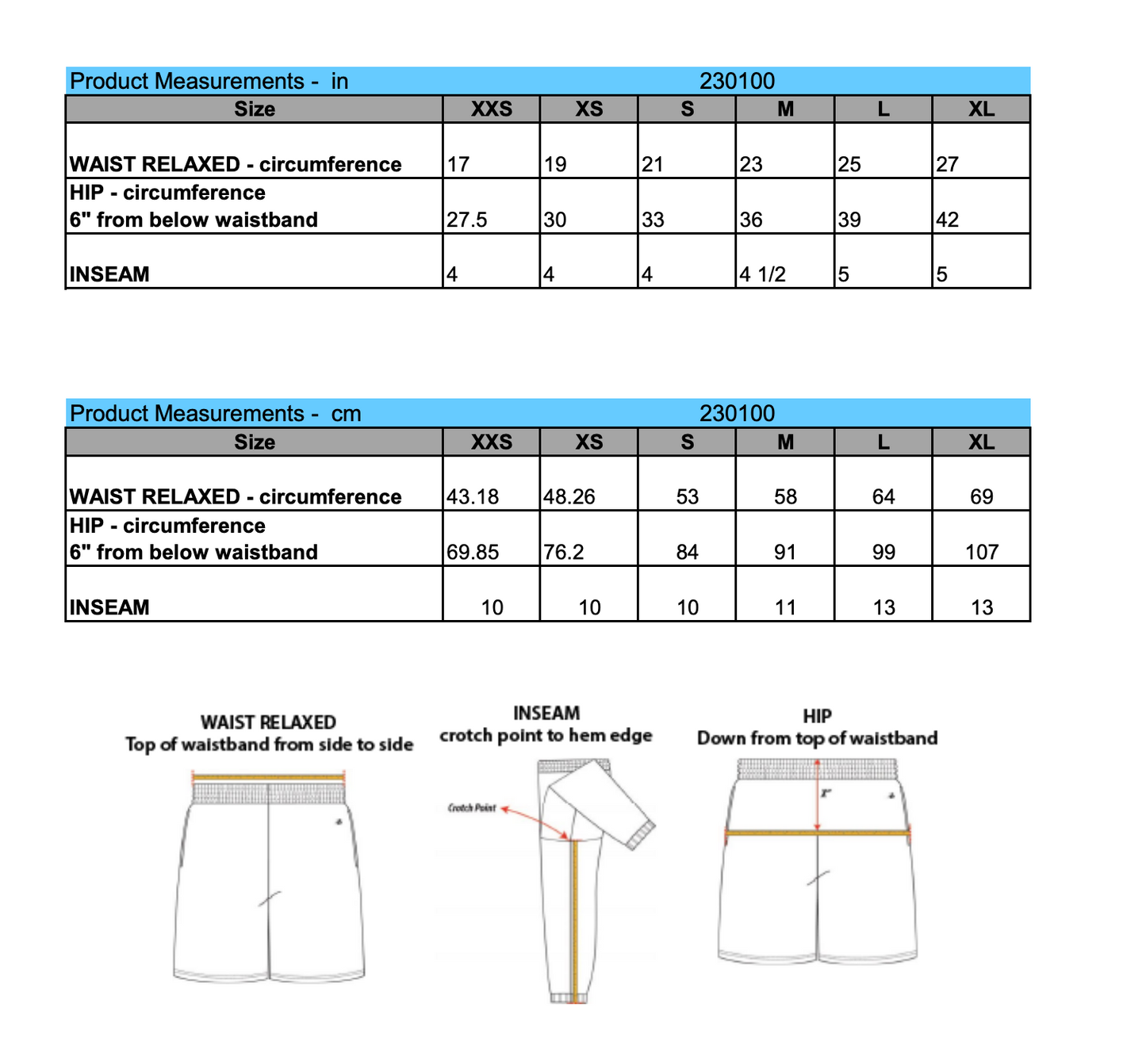 Yellow Grass School Classic Shorts - Adult and Youth