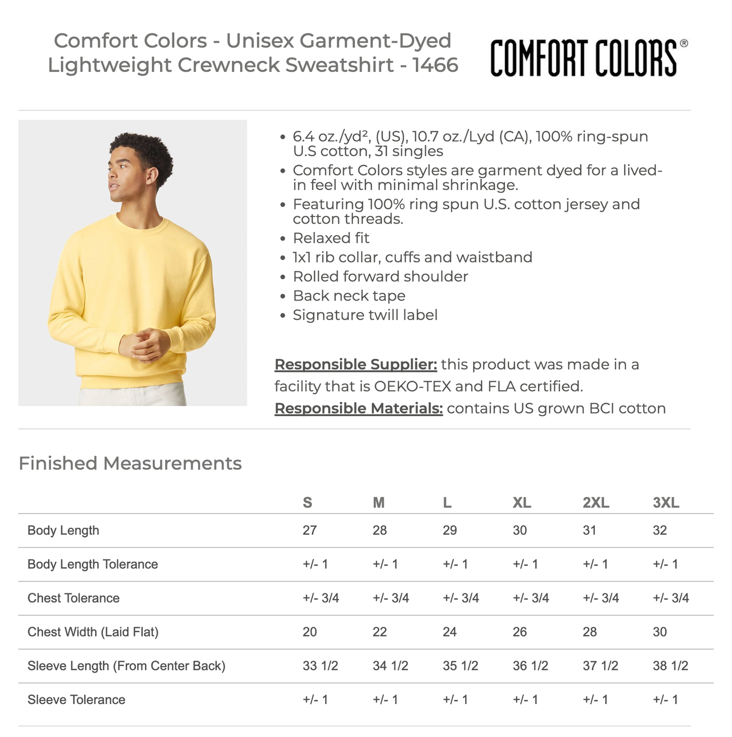 EWCS - Comfort Colors Crewneck - Wolverines Signature (Adult Only)