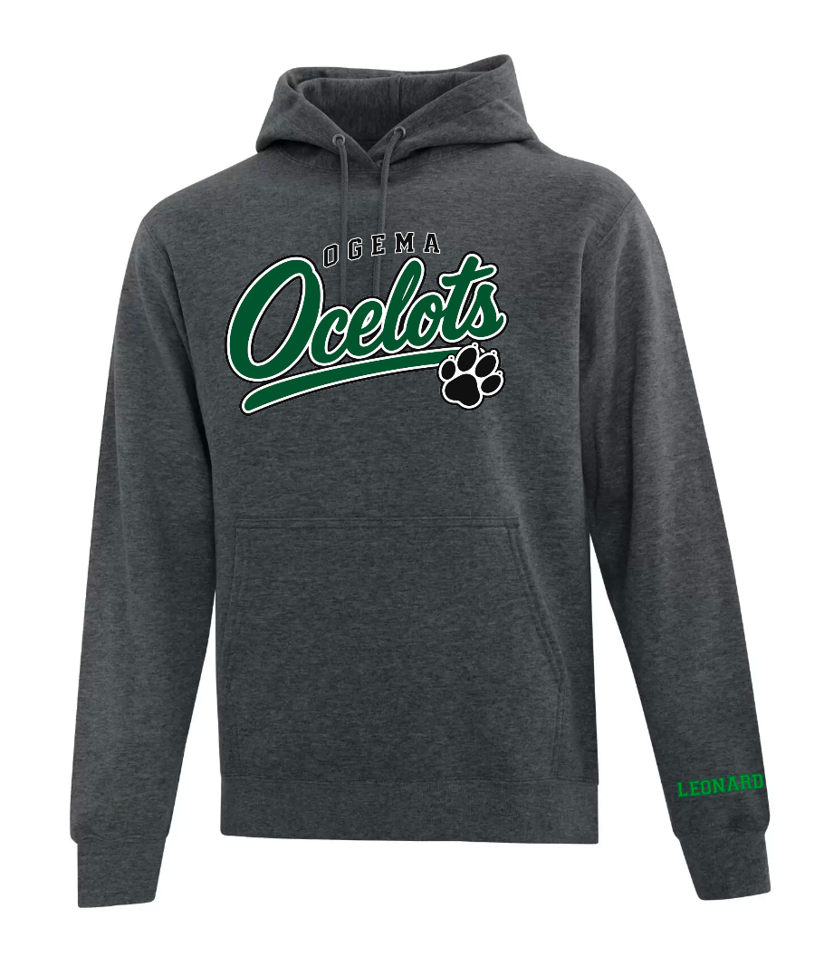 Ogema School - Hoodie - Varsity with Paw ( Adult and Youth)