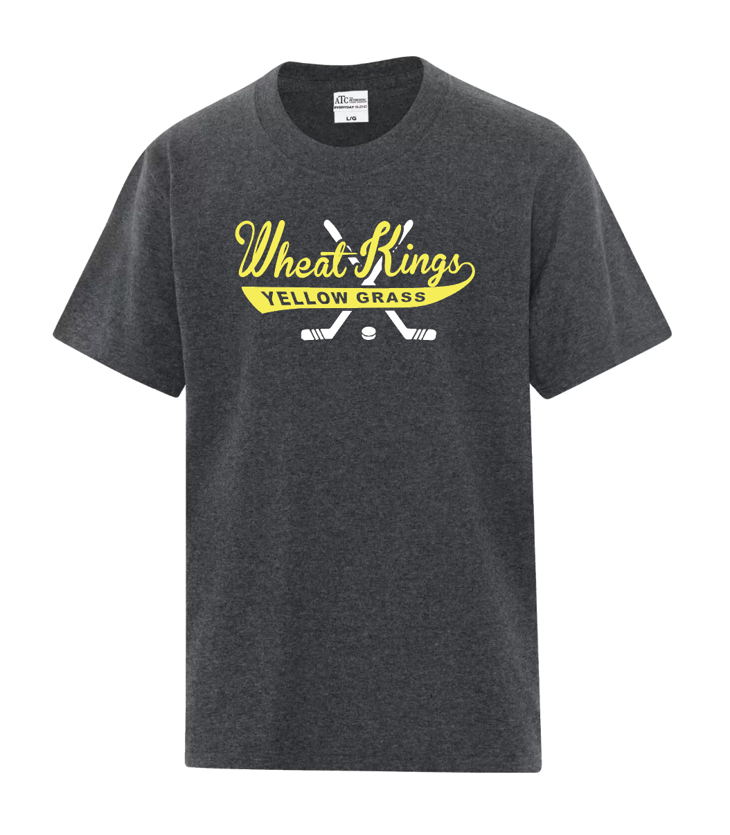 Wheat Kings Graphic Tee - Youth and adult -  Font only ( Black or Grey)