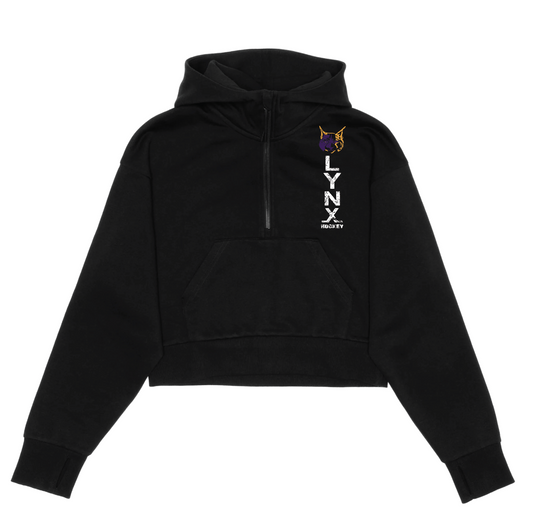 Just like Hero - Adult Sizes - CROPPED Half Zip Hoodie