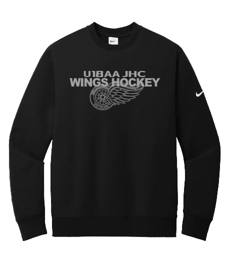 U18AA Wings - Nike Club Crewneck