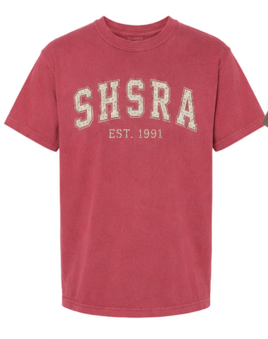 SHSRA - Vintage Heavy weight tee - Varsity Style ( adult)