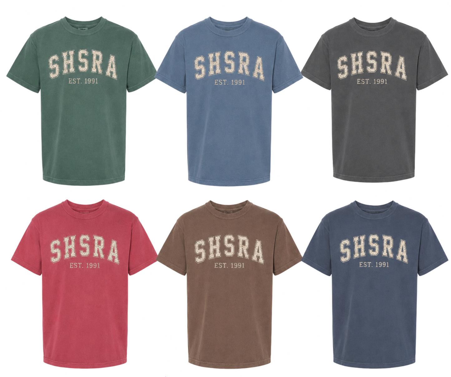 SHSRA - Vintage Heavy weight tee - Varsity Style ( adult)
