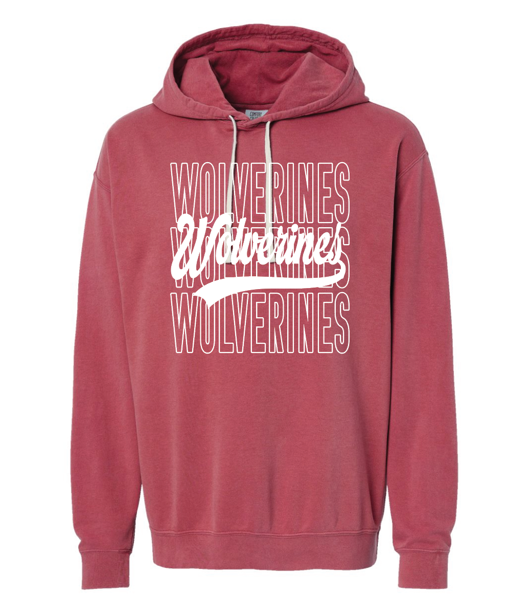EWCS - Comfort Colors Hoodie - Wolverines Overlay