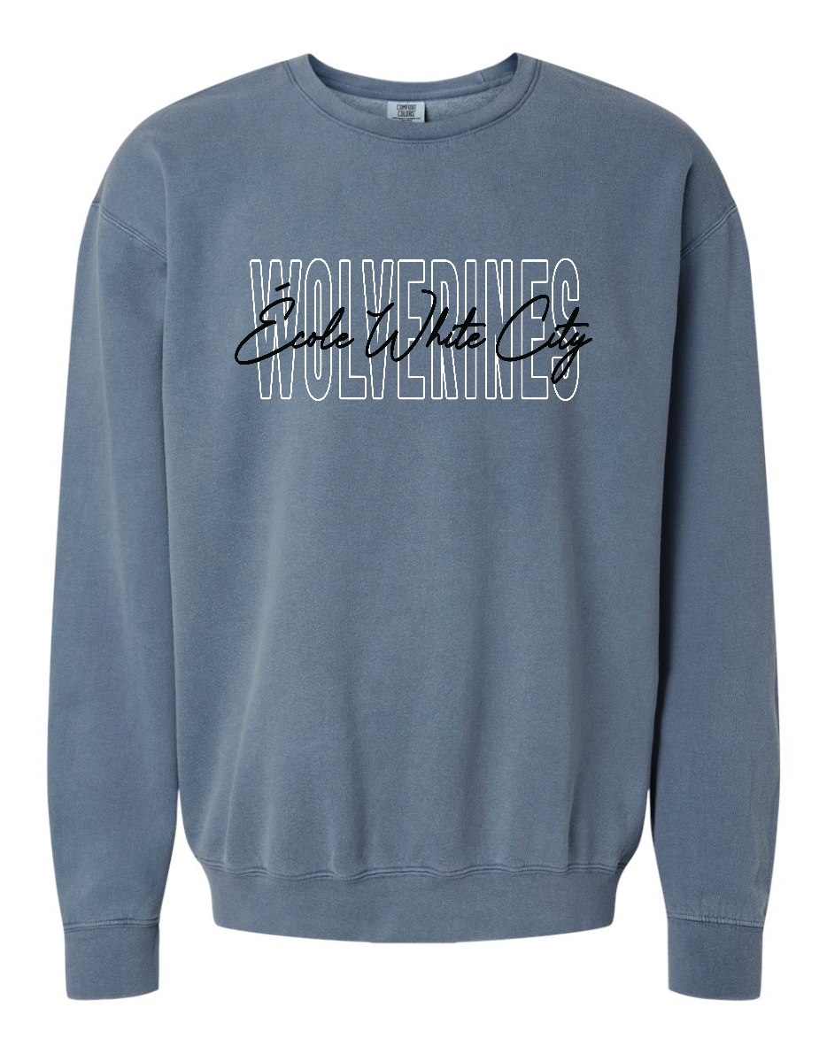 EWCS - Comfort Colors Crewneck - Wolverines Signature (Adult Only)