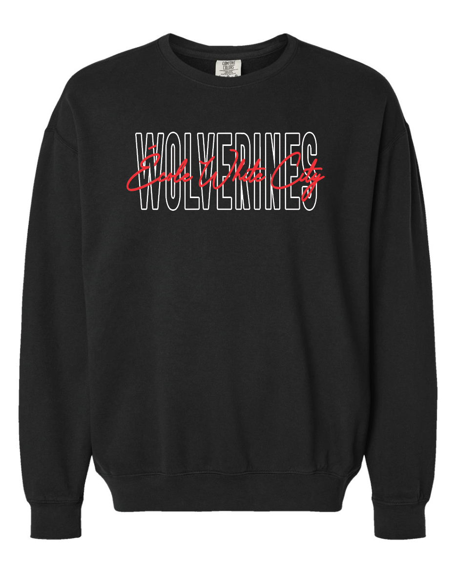 EWCS - Comfort Colors Crewneck - Wolverines Signature (Adult Only)