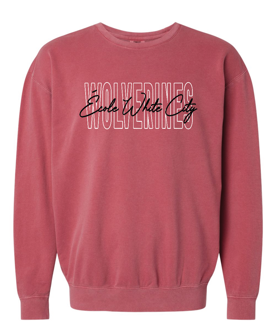 EWCS - Comfort Colors Crewneck - Wolverines Signature (Adult Only)