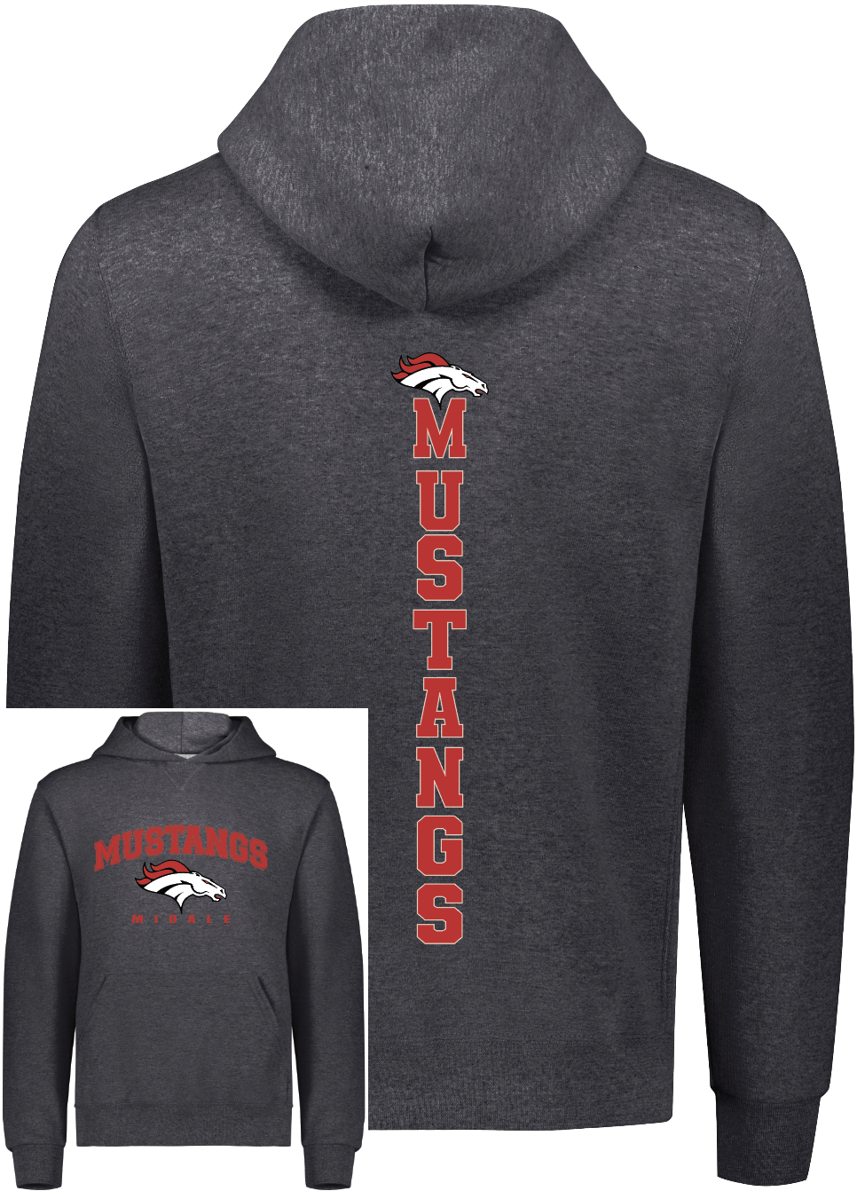 Mustangs - ATC Hoodie - Back Graphic ( Adult and Youth)
