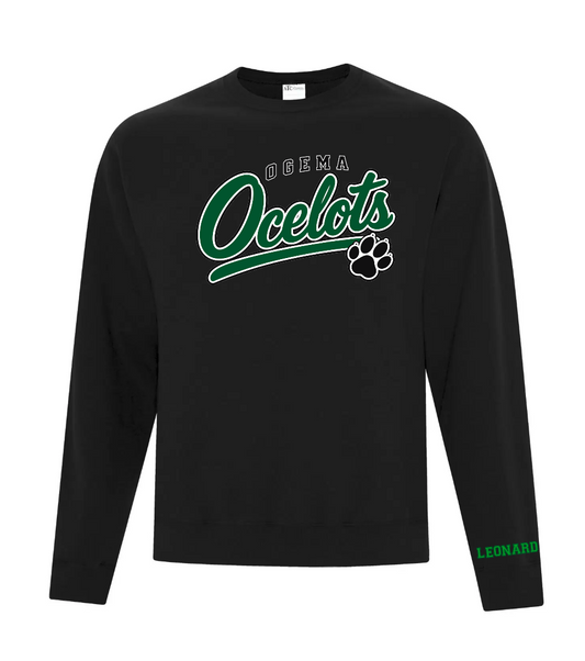 Ogema School - Crewneck - Varsity with Paw ( Adult and Youth)