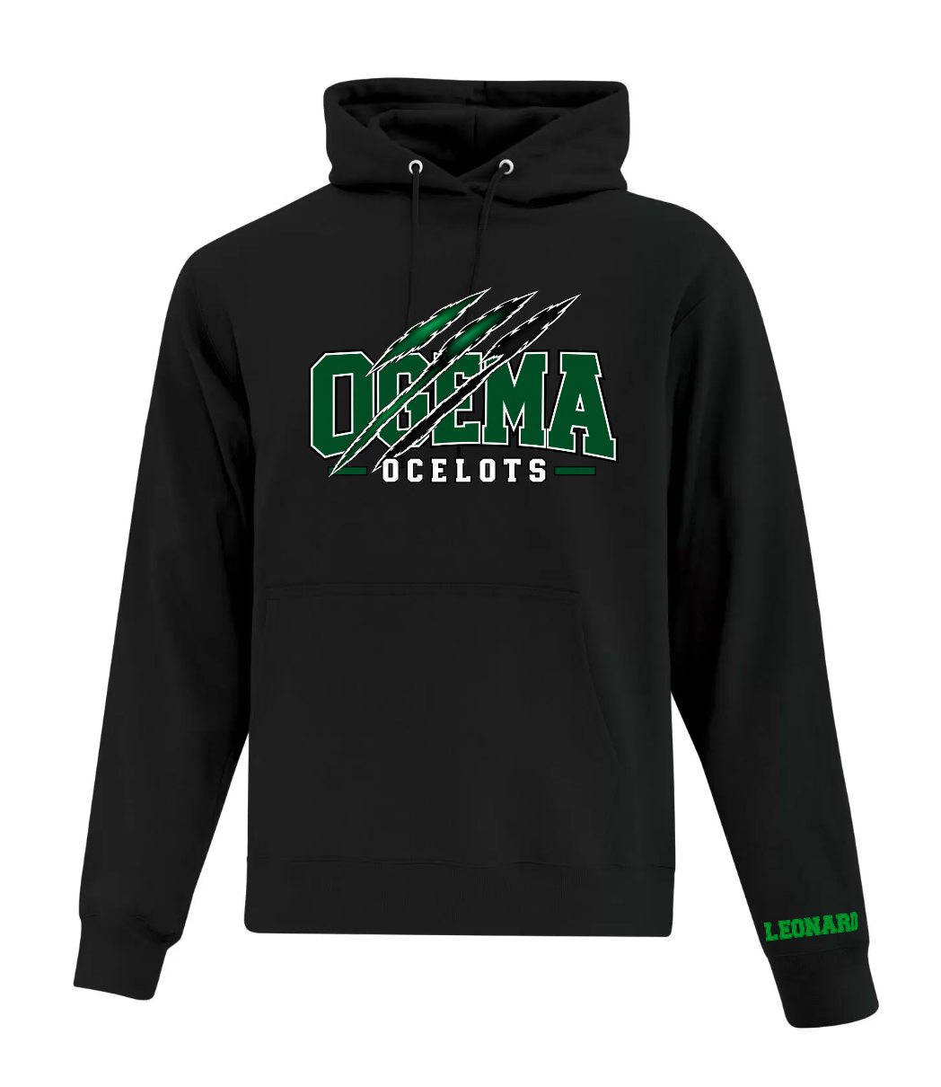 Ogema School - Hoodie - Block Letters with Swipe ( Adult and Youth)