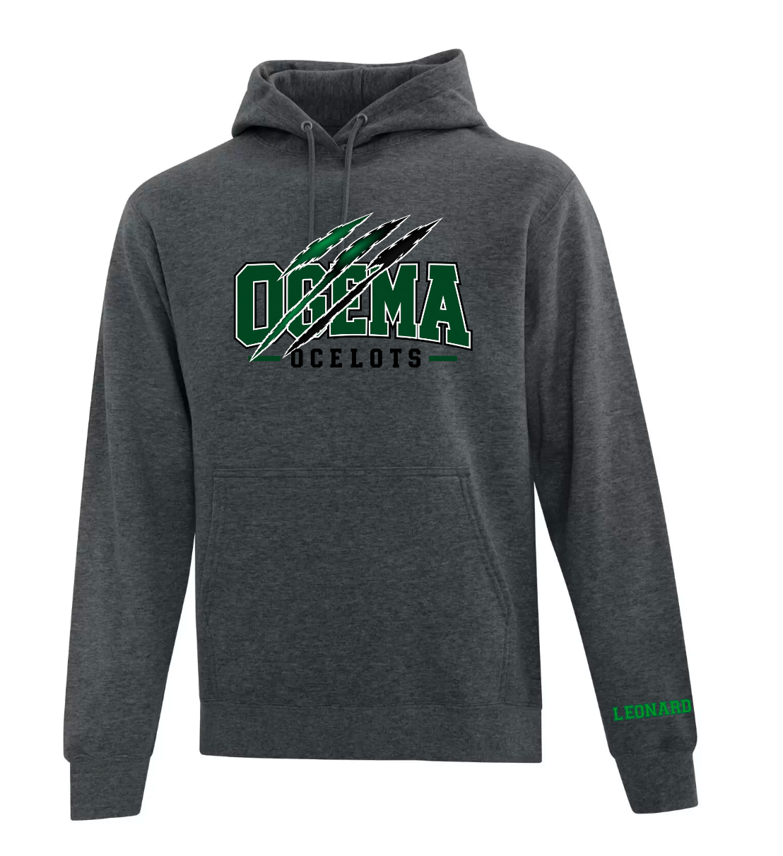 Ogema School - Hoodie - Block Letters with Swipe ( Adult and Youth)