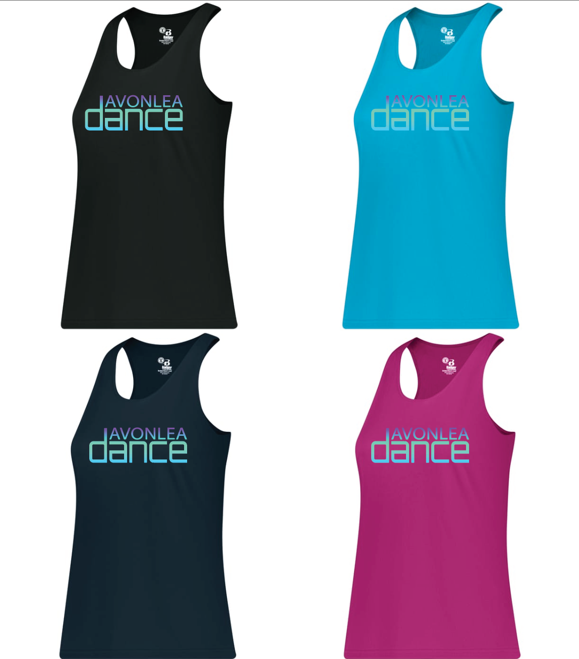 B-core Racerback tank - Avonlea Dance - Logo No Dancer