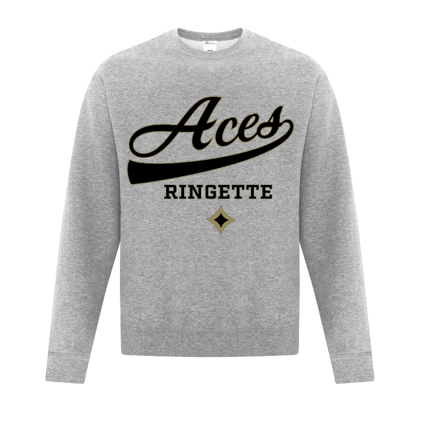 Aces Ringette - Crewneck - Curly Logo (Adult and Youth)