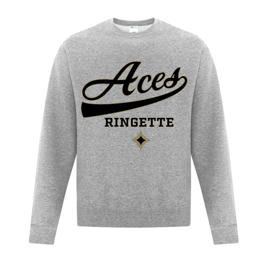 Aces Ringette - Crewneck - Curly Logo (Adult and Youth)